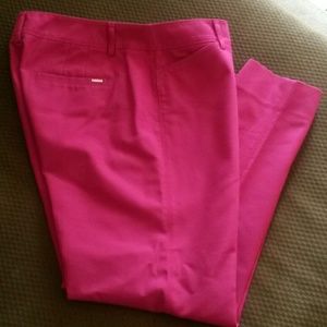 White House Black Market Hot Pink Cropped Pants